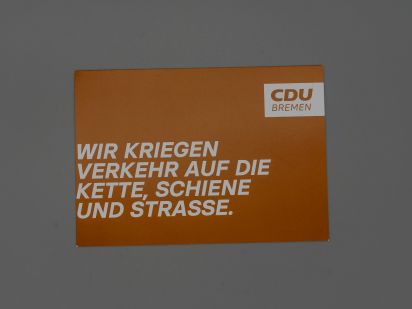 Flyer Wir kriegen Verkehr auf die Kette, Schiene und Straße.